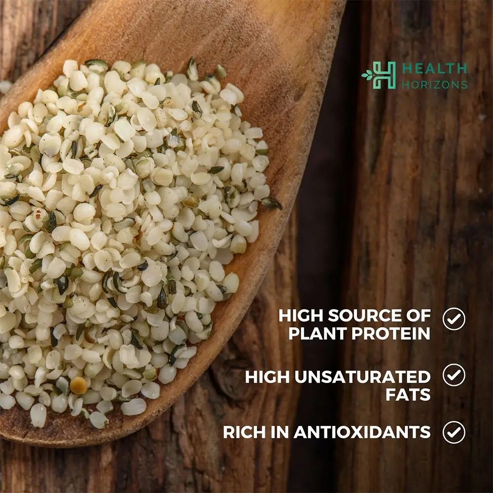 Health Horizons Ayurvedic Sativa Hemp Hearts, 150gm - Image 6