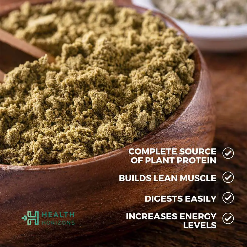 Health Horizons Ayurvedic Sativa Hemp Protein Powder 150gm - Image 6