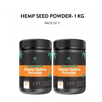 Health Horizons COMBO Pack of 2 Ayurvedic Hemp Powder (Protein)-500gm each on itsHemp
