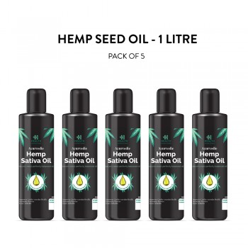 Health Horizons COMBO Pack of 5 Ayurvedic Sativa Hemp Seed Oil 200ml Each on itsHemp