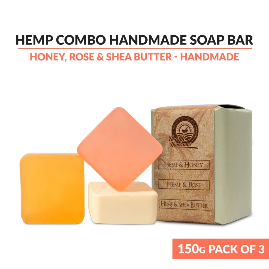 Health Horizons COMBO Pack of 2 Hemp Soap Combos (6 Soaps 50gm each) on itsHemp