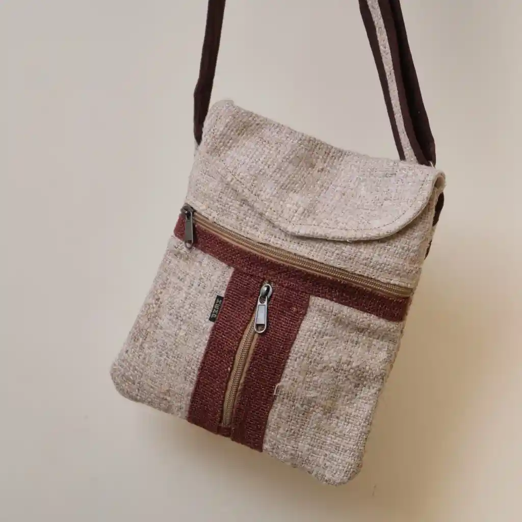Hemp House All Natural Hemp Sling Bag Multi-Coloured On itsHemp