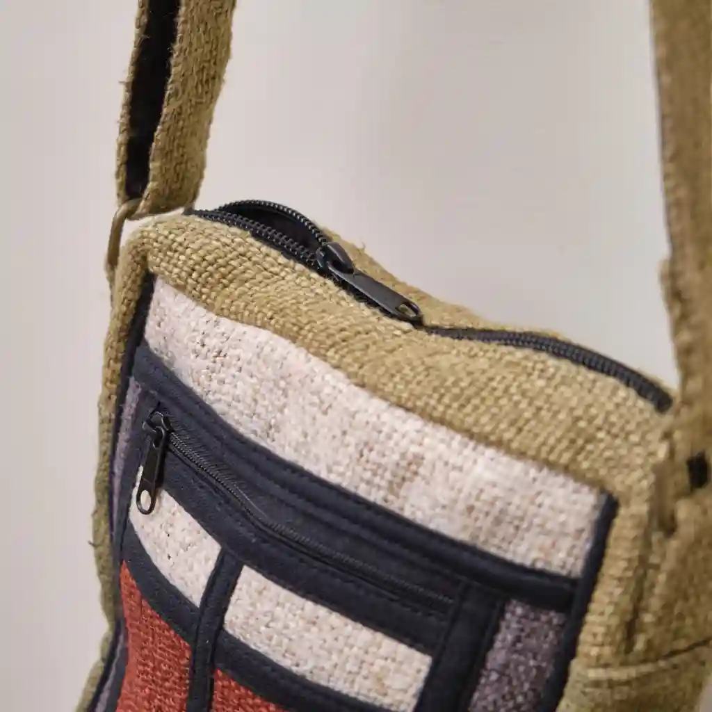 Hemp House All Natural Hemp Sling Bag Multi-Coloured On itsHemp