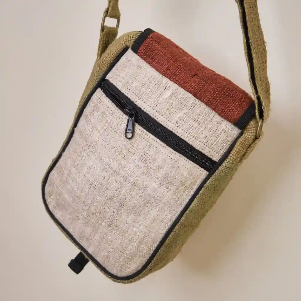 Hemp House All Natural Hemp Sling Bag Multi-Coloured On itsHemp