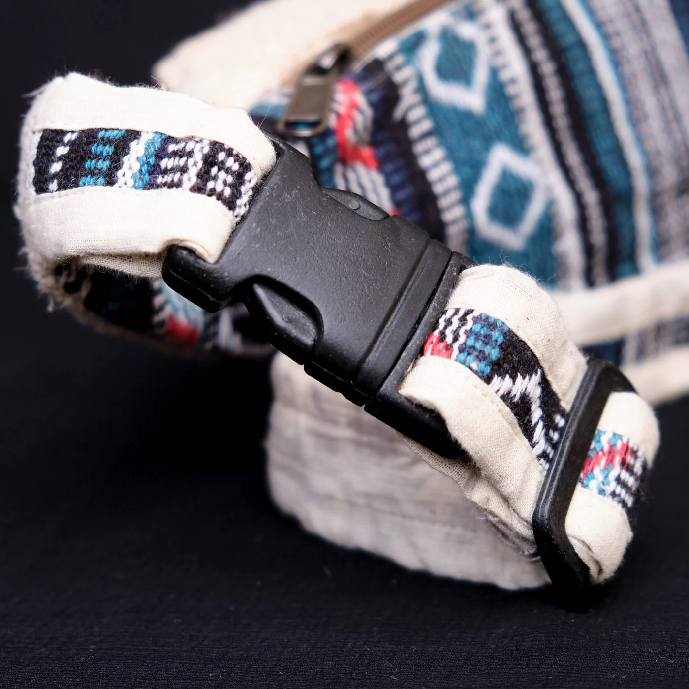 Pouchful Hemp & Cotton Handmade Waist Pouch (Tribal) on itsHemp