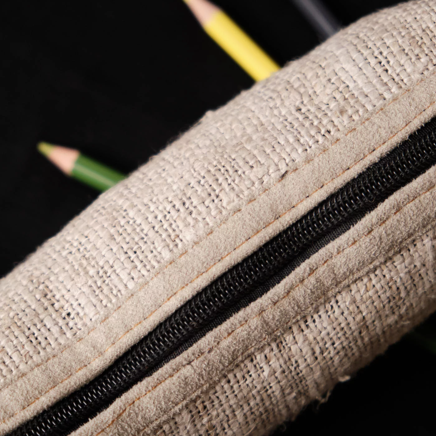 Pouchful All Hemp Handmade Pencil Pouch (Beige) on itsHemp
