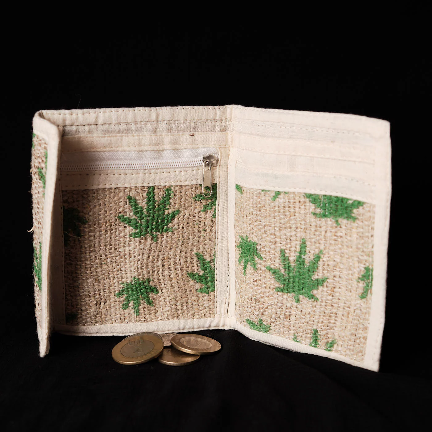 Pouchful All Hemp Handmade 2-Fold European Wallet on itsHemp