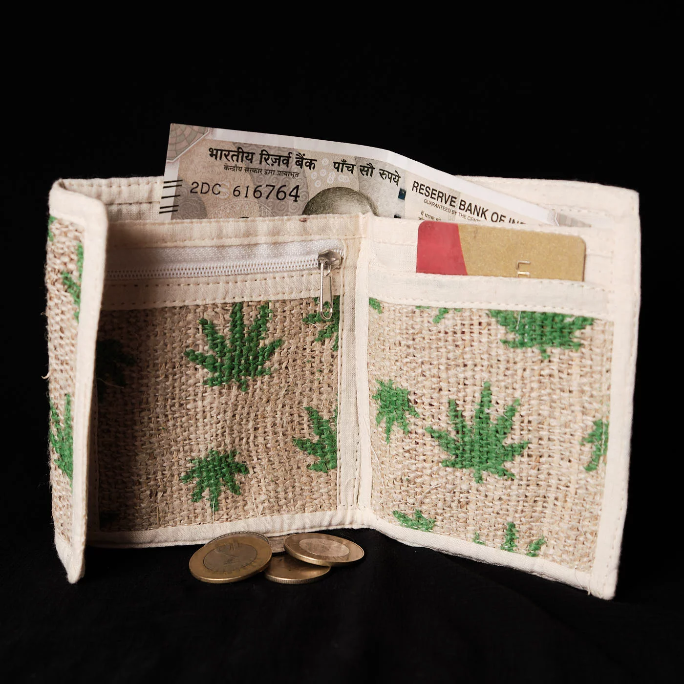 Pouchful All Hemp Handmade 2-Fold European Wallet on itsHemp