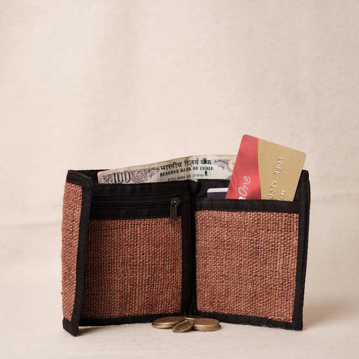 Pouchful All Hemp Handmade 2-Fold European Wallet on itsHemp