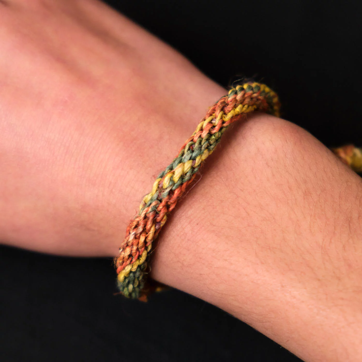 AF008140_2 Pouchful All Hemp Handmade Wrist Band (Multicoloured) on itsHemp