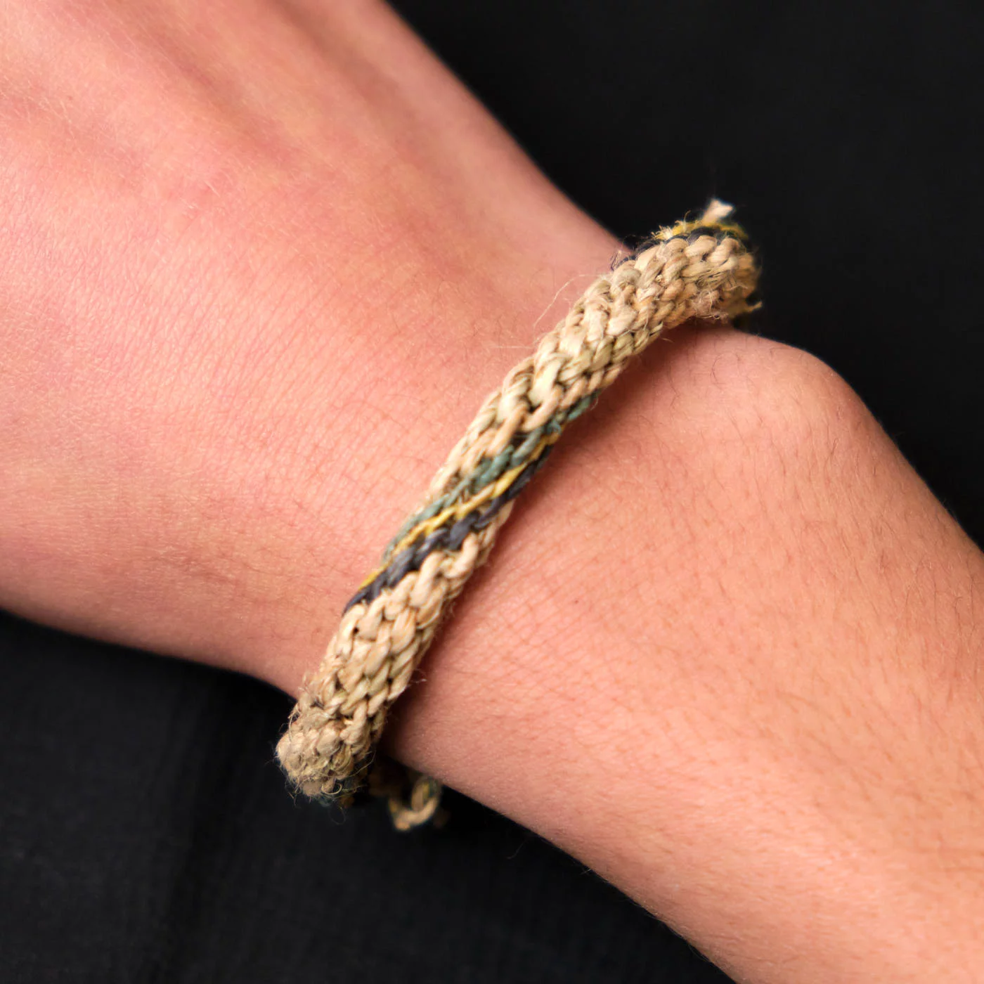 Pouchful All Hemp Handmade Wrist Band (Multicoloured) on itsHemp