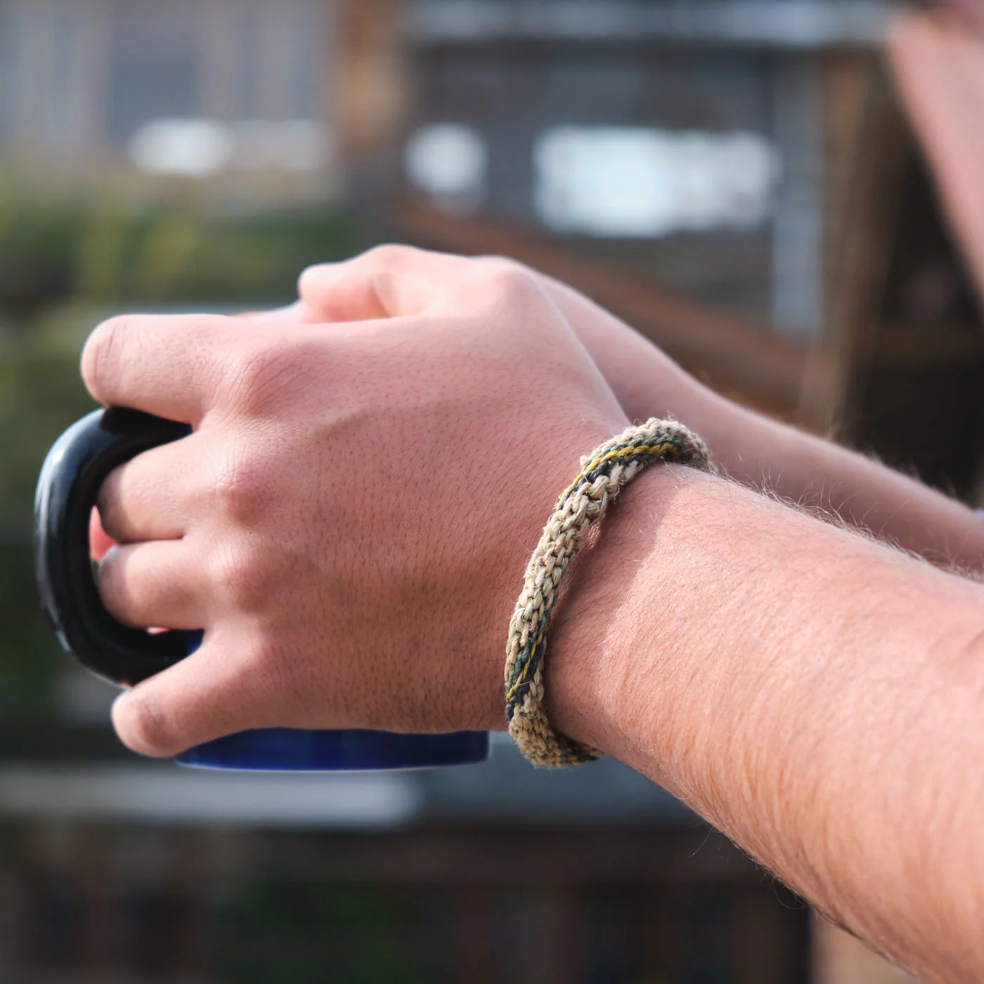 Pouchful All Hemp Handmade Wrist Band (Multicoloured) on itsHemp