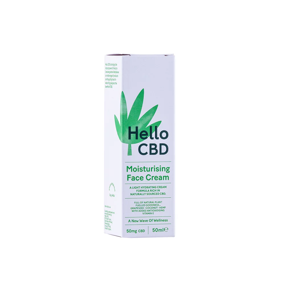 Hello cbd moisturising face cream on itsHemp