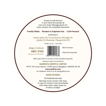 Satliva Soothe and Smooth Body Butter 40g on itshemp.in
