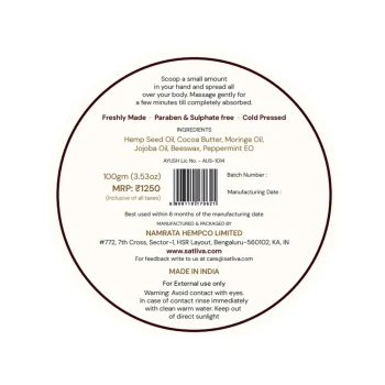Satliva Soothe and Smooth Body Butter 40g on itshemp.in