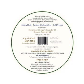 Satliva NutriTress Hair Cream 40g on itshemp.in