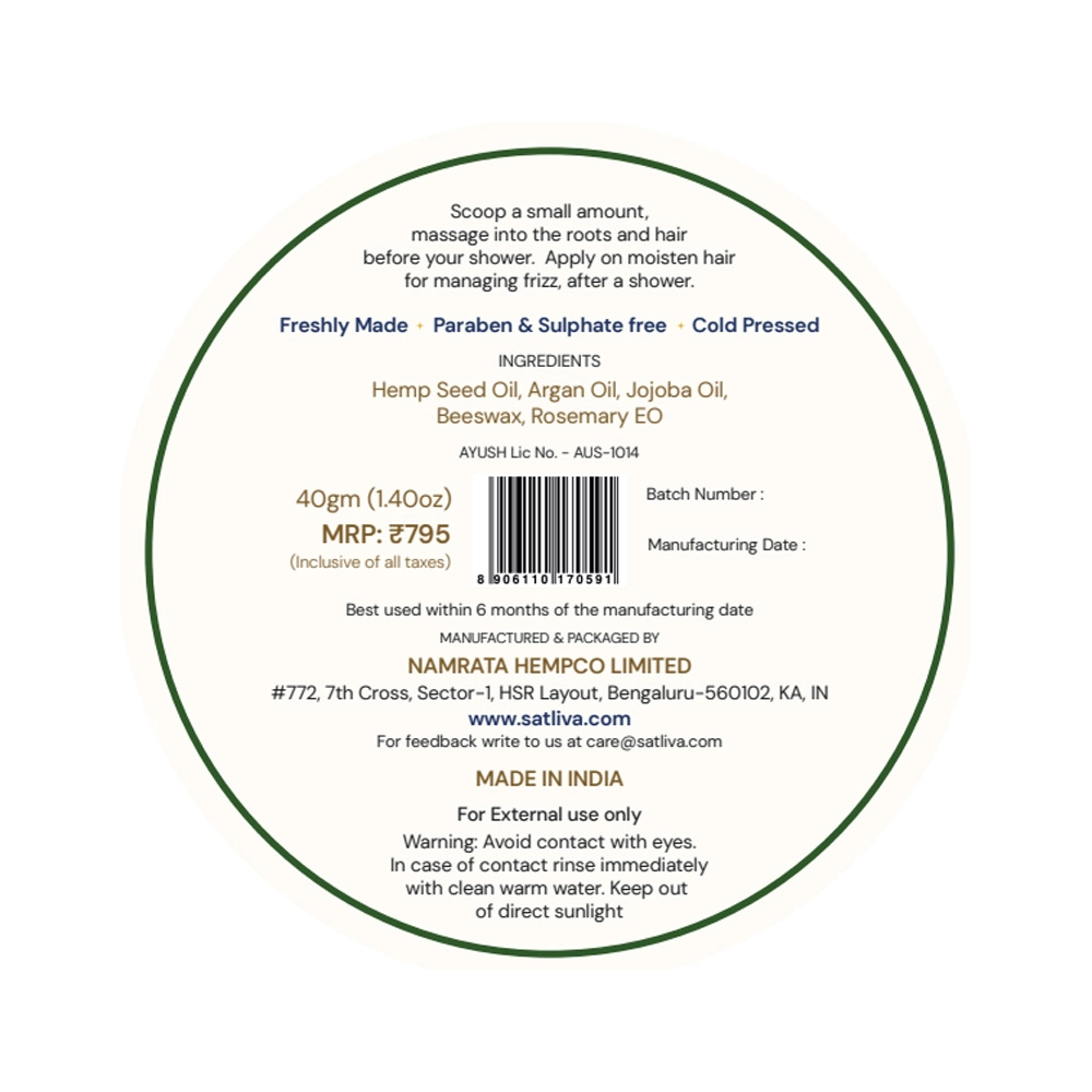 Satliva NutriTress Hair Cream 40g on itshemp.in