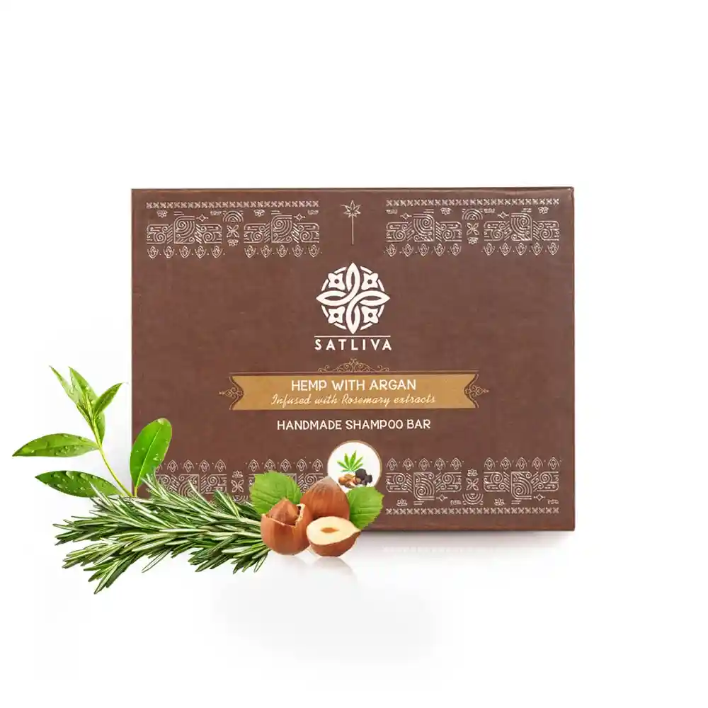 Satliva hemp with argan handmade shampoo bar on itsHemp