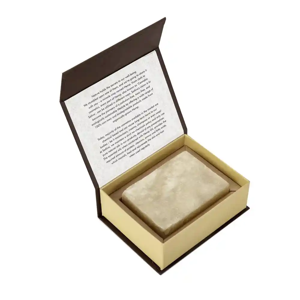 Satliva hemp with argan handmade shampoo bar on itsHemp