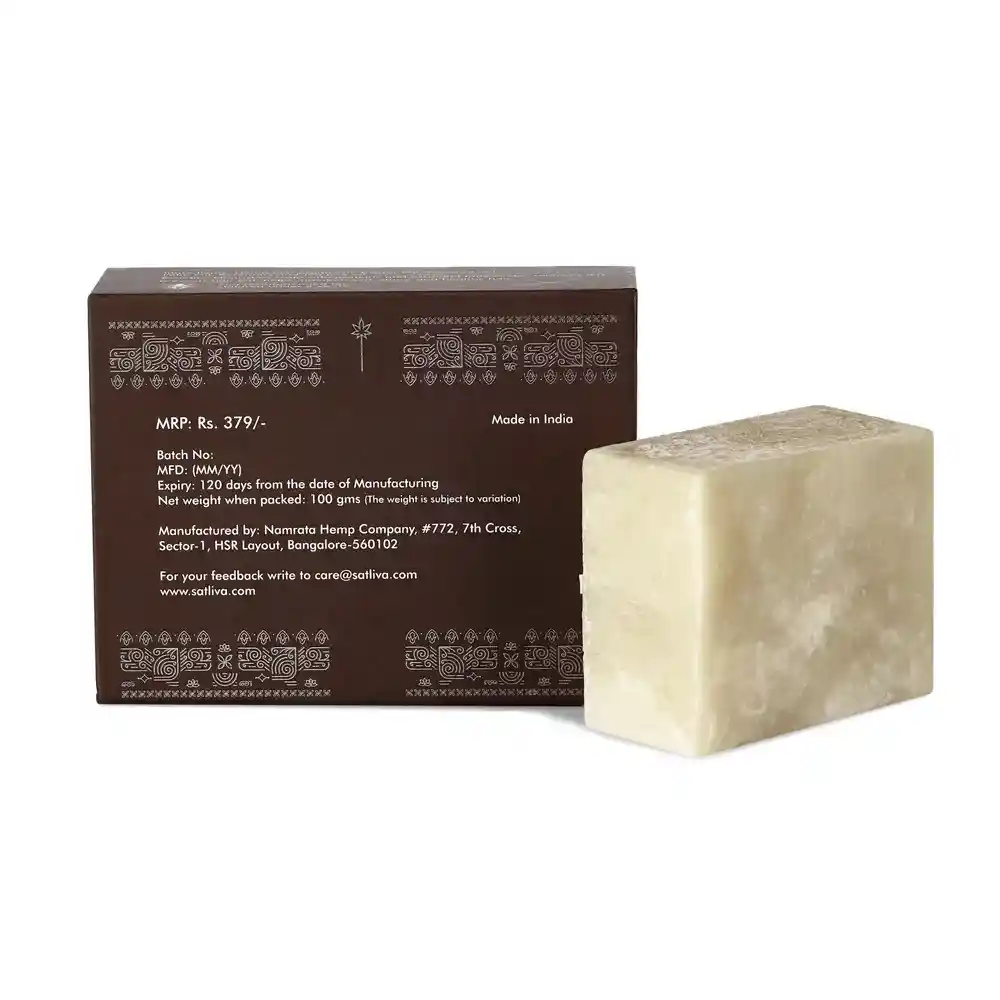 Satliva hemp with argan handmade shampoo bar on itsHemp