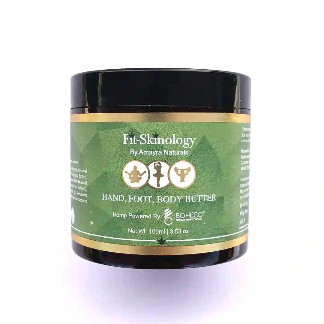 Fitskinology By Amayra Naturals' Hemp Seed Oil Hand, Foot, Body Butter (100 gm) on itsHemp
