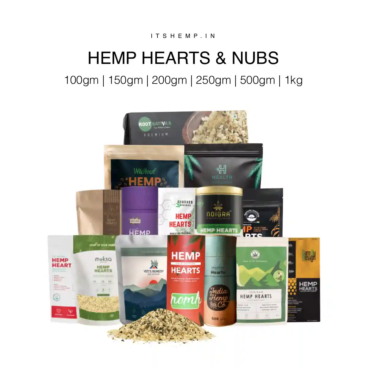 Hemp Hearts and Nubs (Shelled Hemp Seeds) on itsHemp