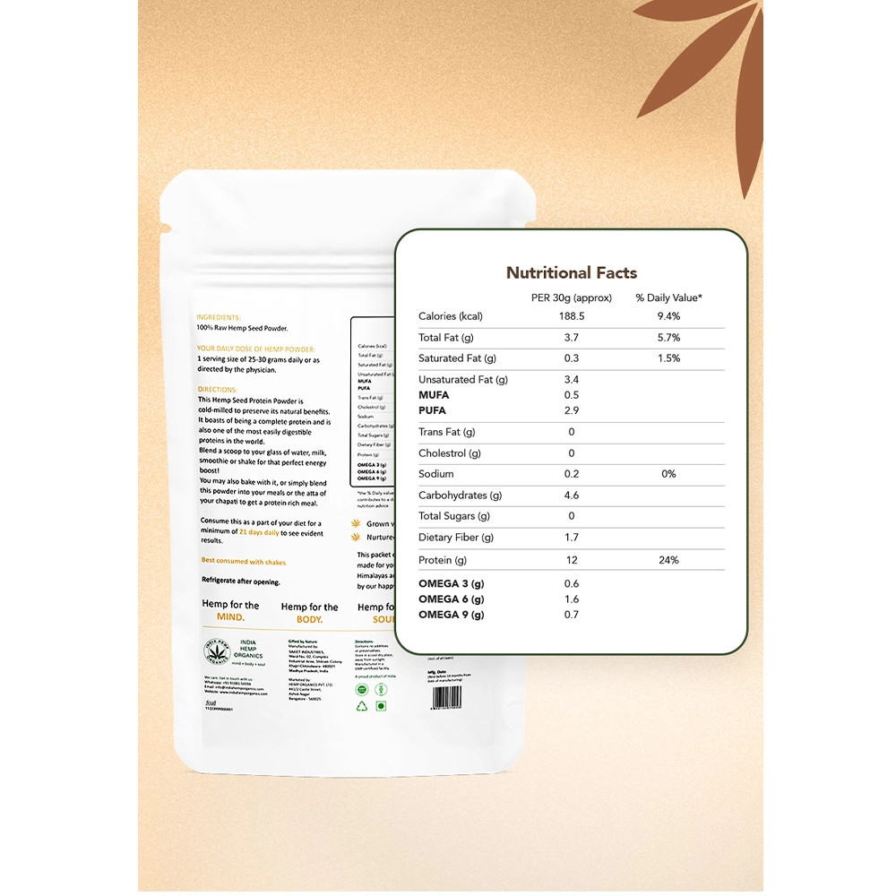 India Hemp Organics Hemp Protein Powder (1Kg) - Image 3
