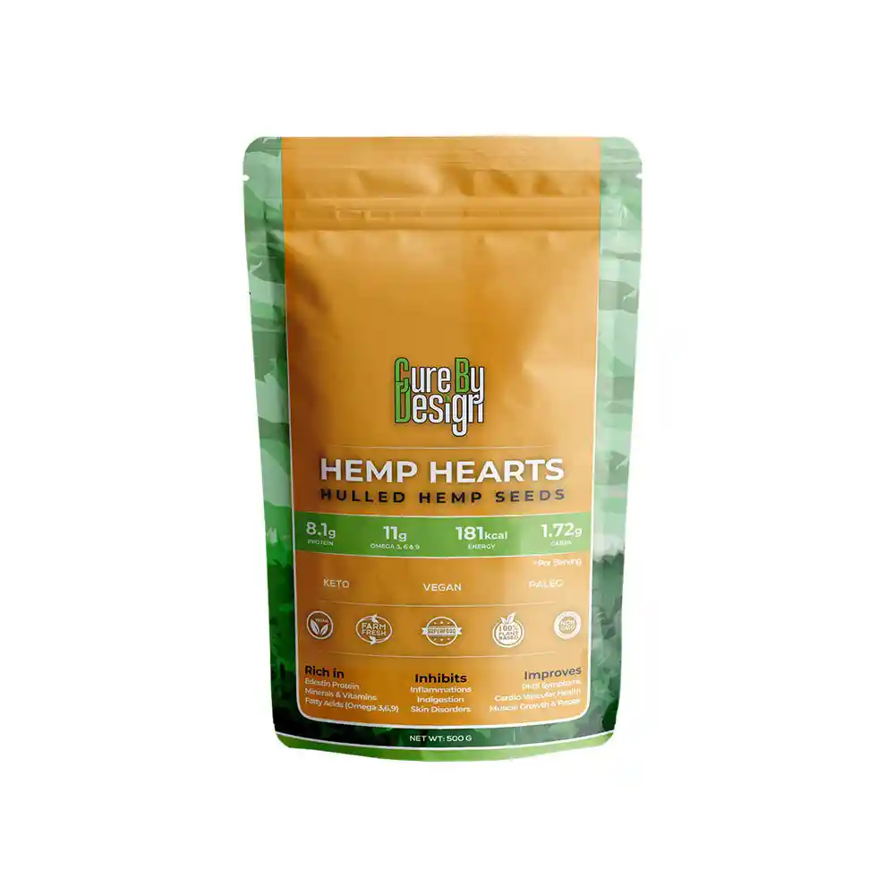 CD033003_2 Cure By Design Hemp Hearts (500g)on itsHemp