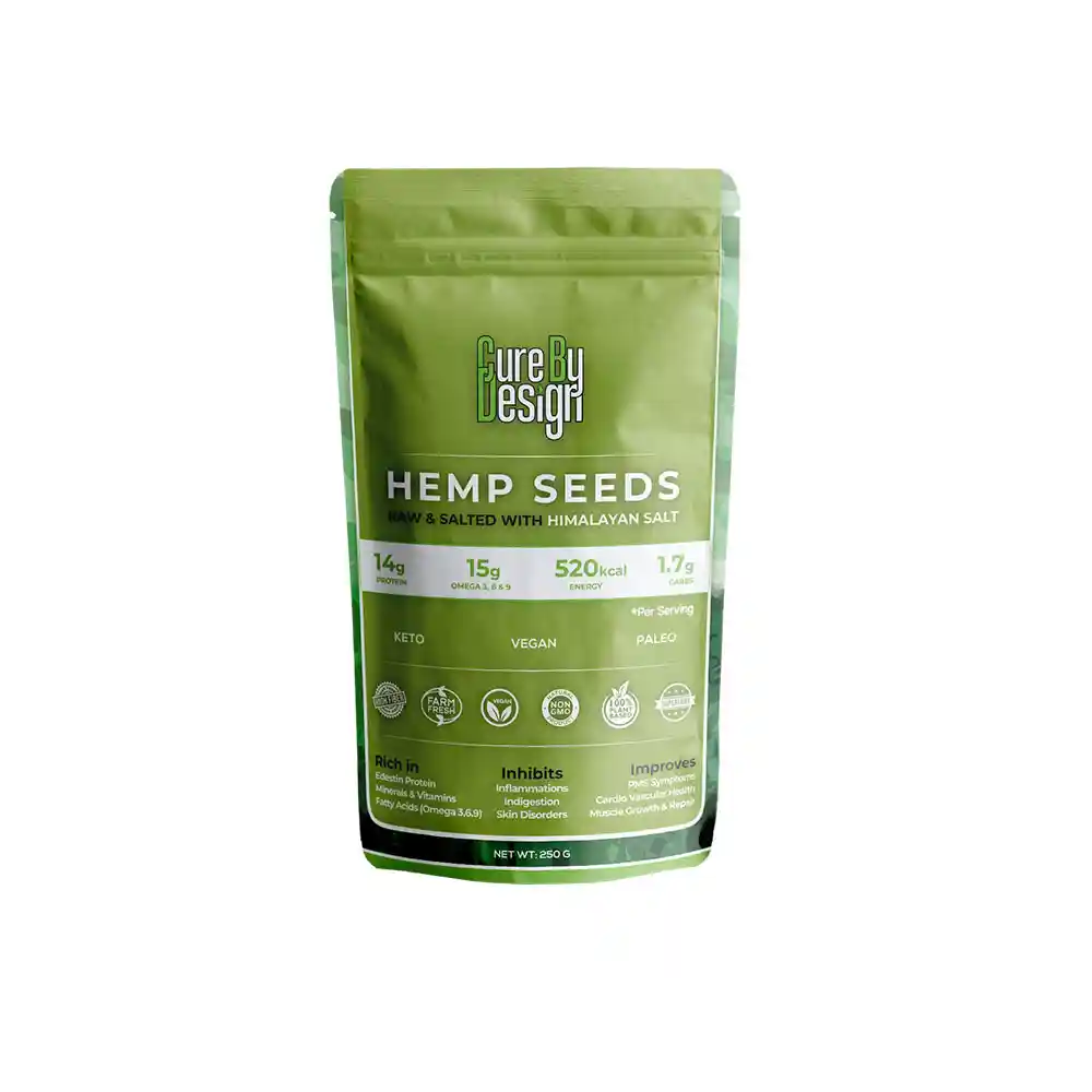 CD033010_2 Cure By Design Hemp Hearts toasted (250g)on itsHemp
