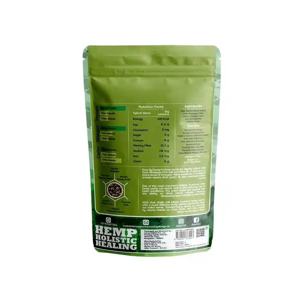 Cure By Design Hemp Hearts toasted (250g)on itsHemp
