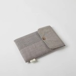 B Label Foldable Laptop Sleeve - Grey on itsHemp