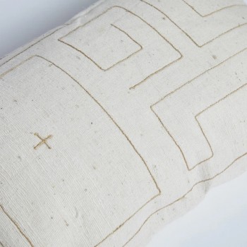 B Label Labyrinth Twined Cushion Cover - Off White on itsHemp