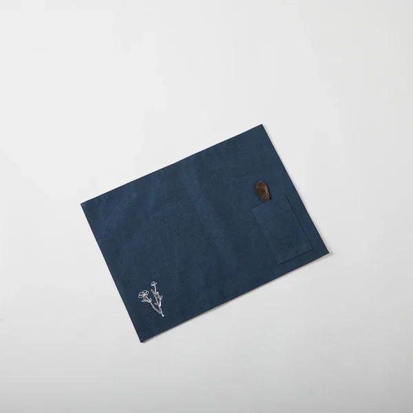 BL004098_1 B Label Floral Table Mat - Navy on itsHemp