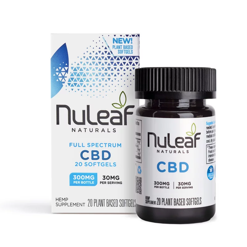 C-NL003006_1 Nuleaf Naturals Full Spectrum Hemp CBD Capsules 300 mg(15mg/softgel) on itsHemp