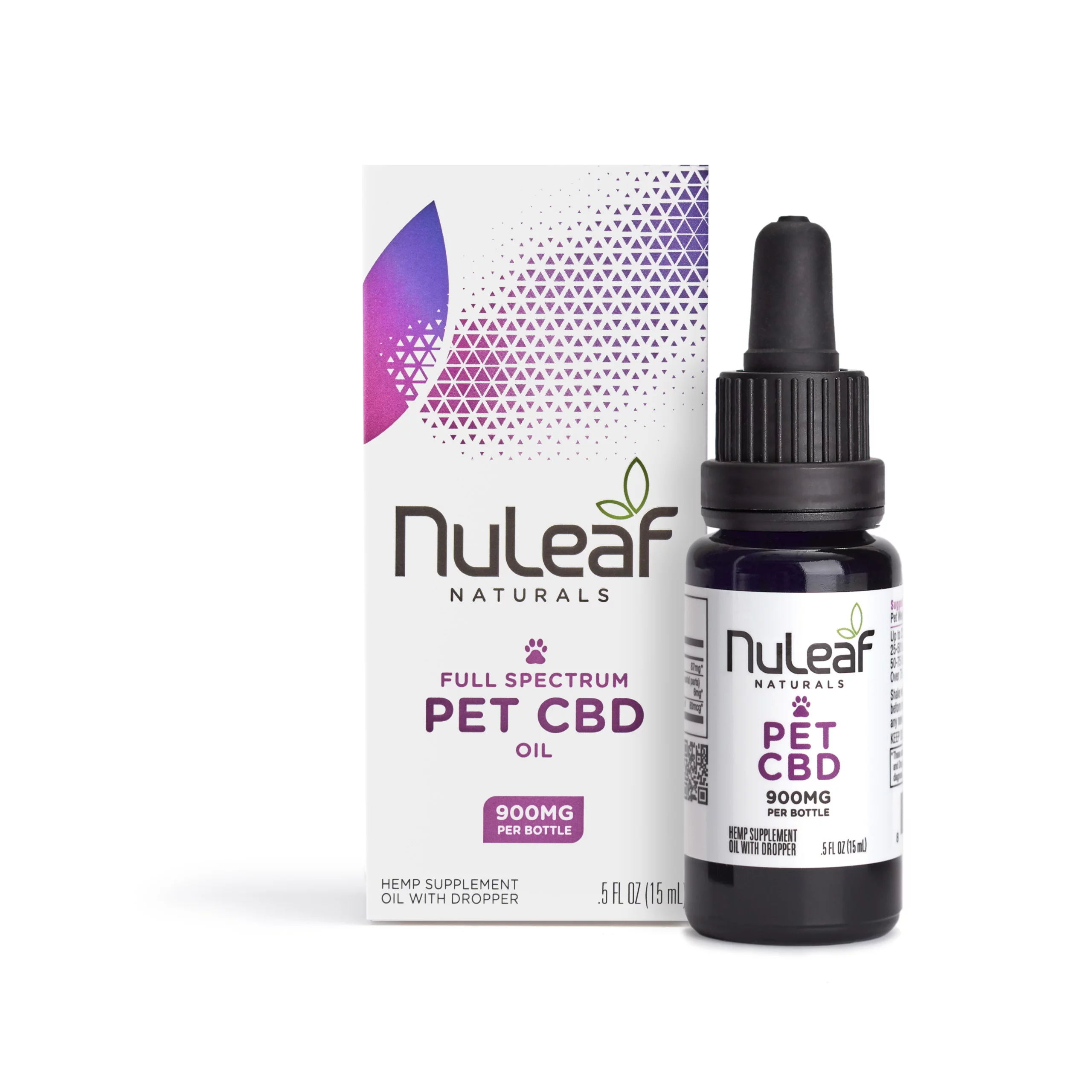 Exclusive Mockups for Branding and Packaging Design Nuleaf Naturals Full Spectrum Hemp CBD Pet Oil 900 mg(60mg/mL) on itsHemp
