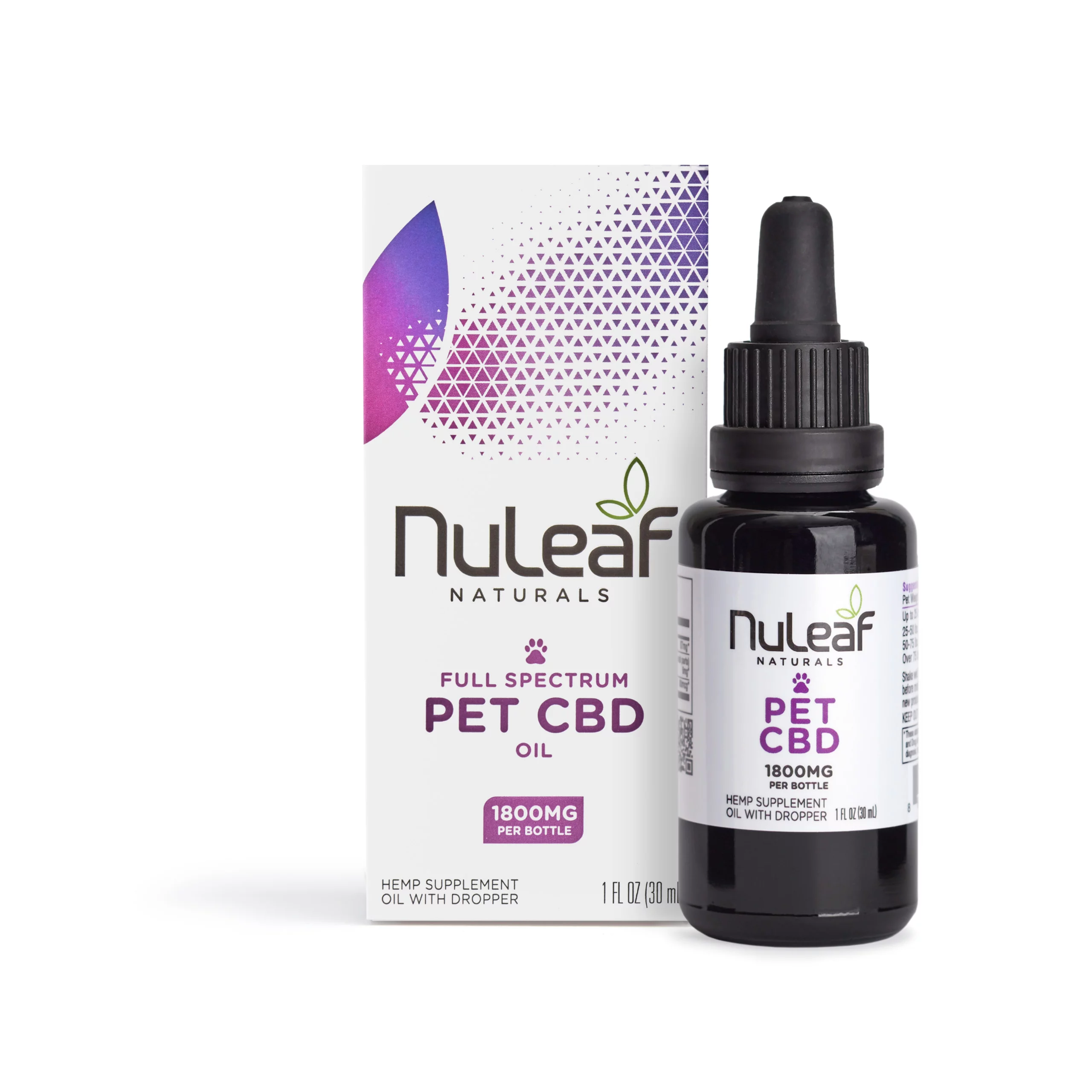 Nuleaf Naturals Full Spectrum Hemp CBD Pet Oil 1800 mg(60mg/mL) on itsHemp
