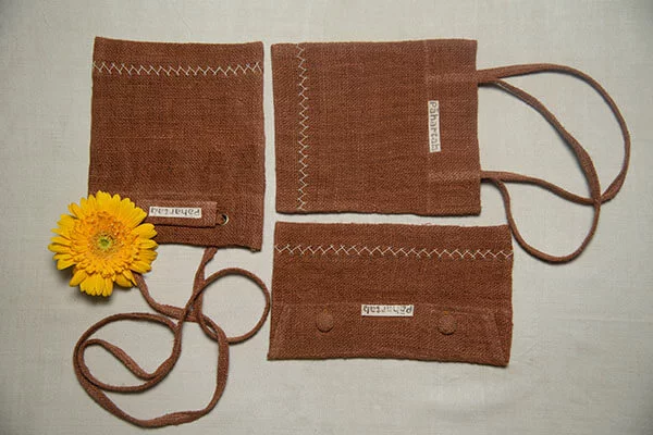 Pahartah Hemp Hand held Bag on itsHemp
