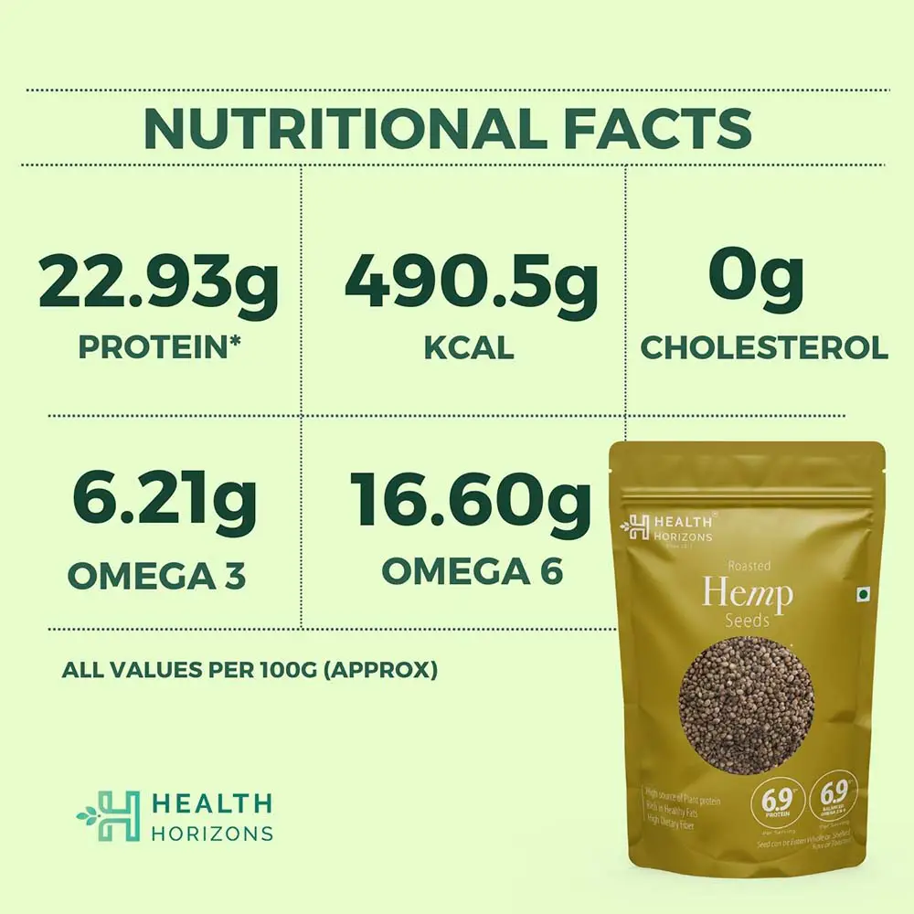 Health Horizons Raw Hemp Seeds, 500gm - Image 5