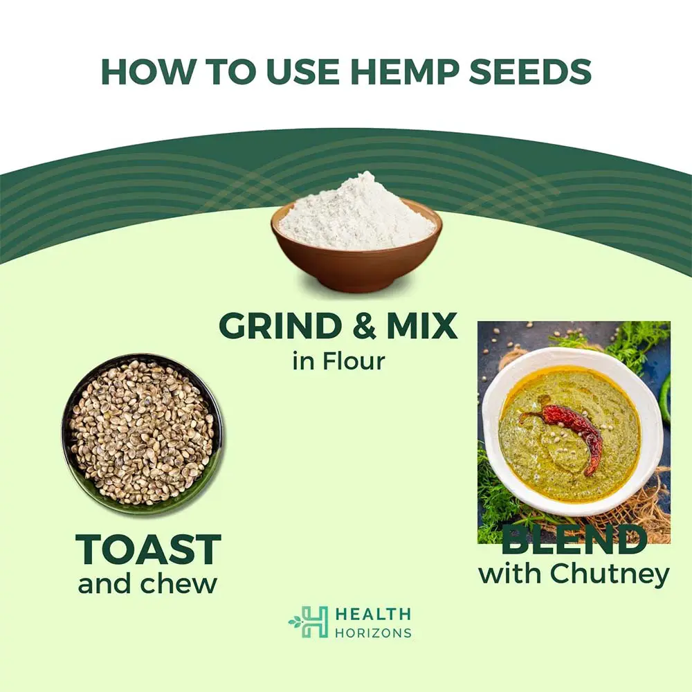 Health Horizons Raw Hemp Seeds, 500gm - Image 3