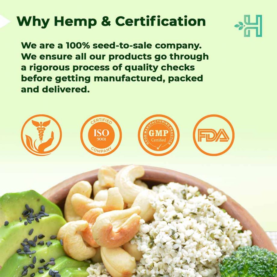 certification of Health Horizons Raw Hemp Seeds, 500gm on itsHemp
