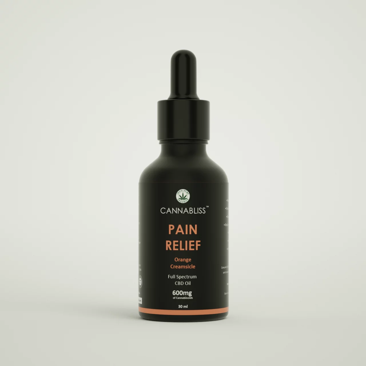 India Hemp Organics CannaBliss- Pain Relief 600mg (30ml) on itsHemp
