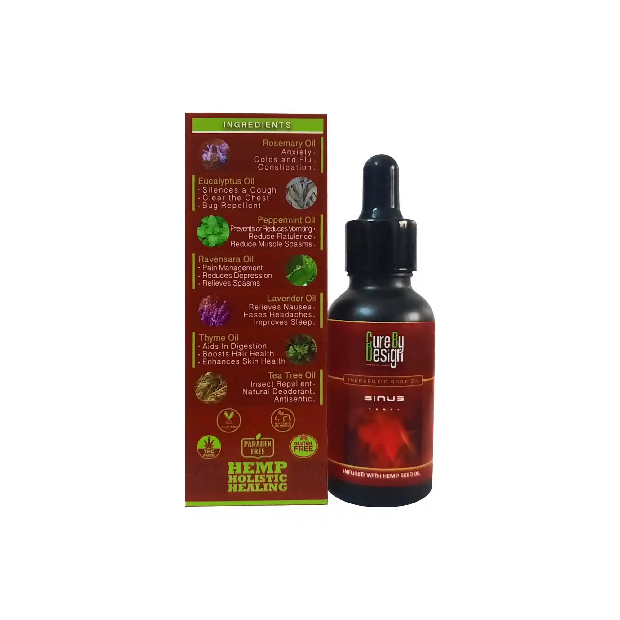 Cure by design theraputic body oil on itsHemp
