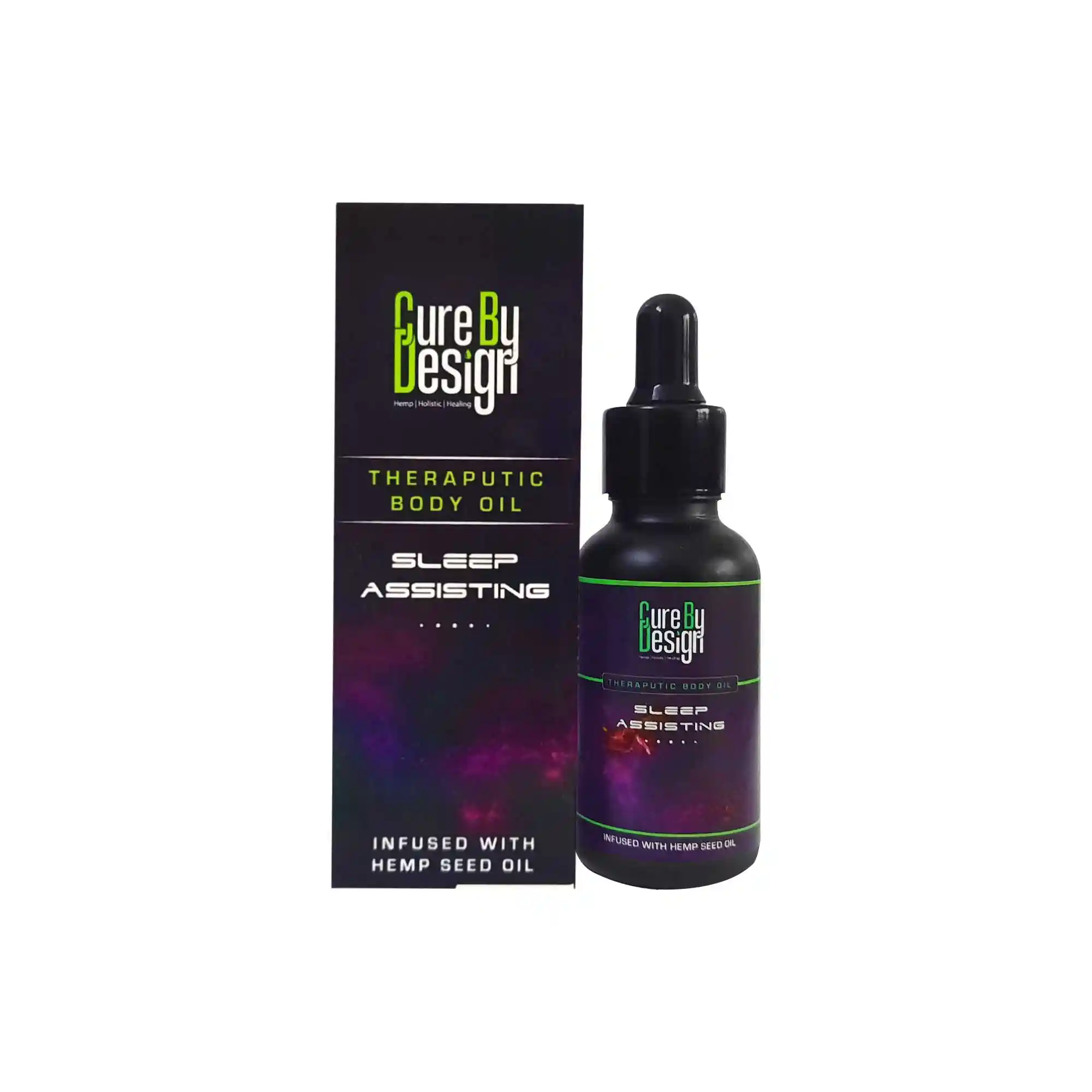 CD033023_5 Cure by design theraputic body oil on itsHemp