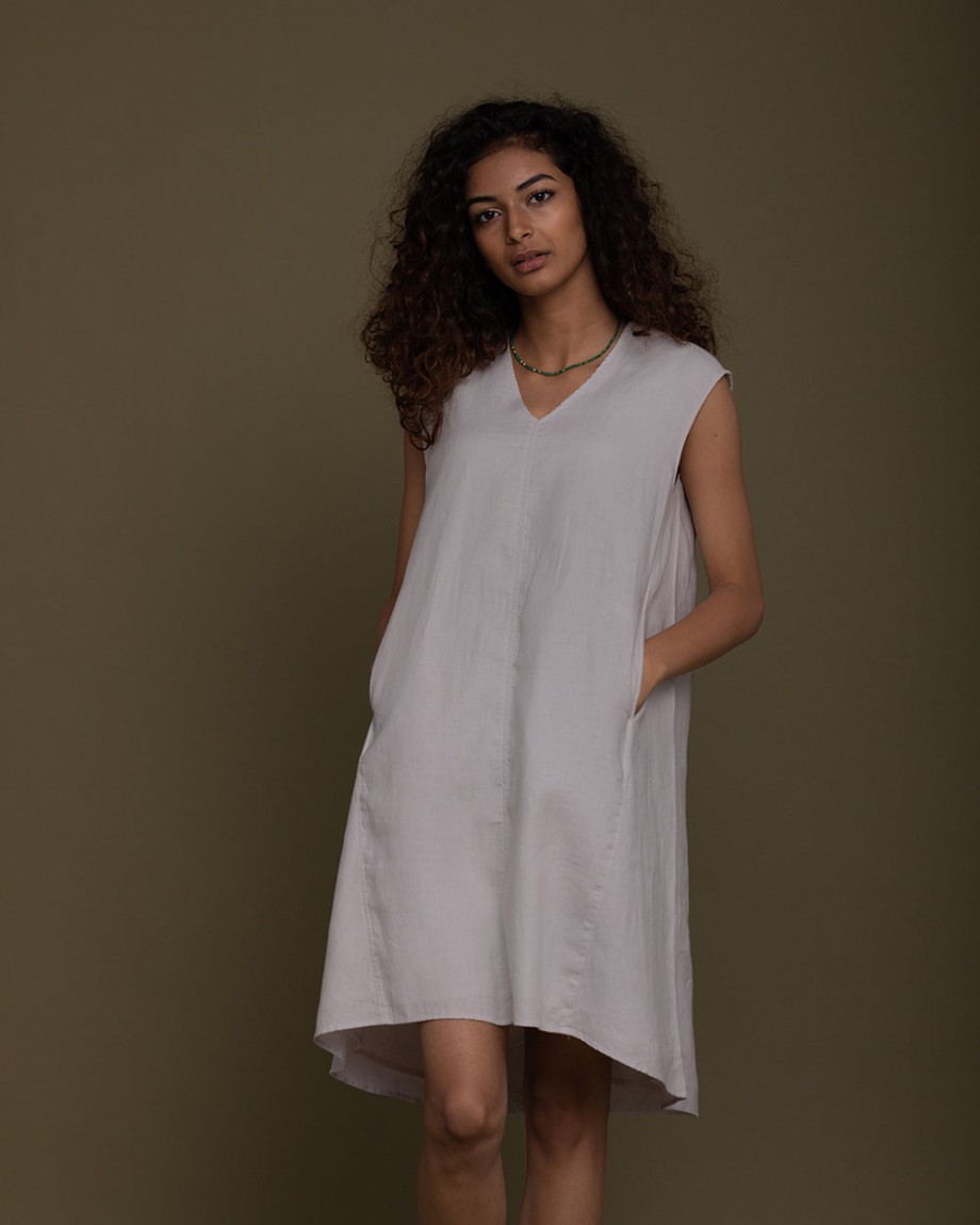 Reistor The Musical Dusk Dress (Shell Off-White) on itsHemp