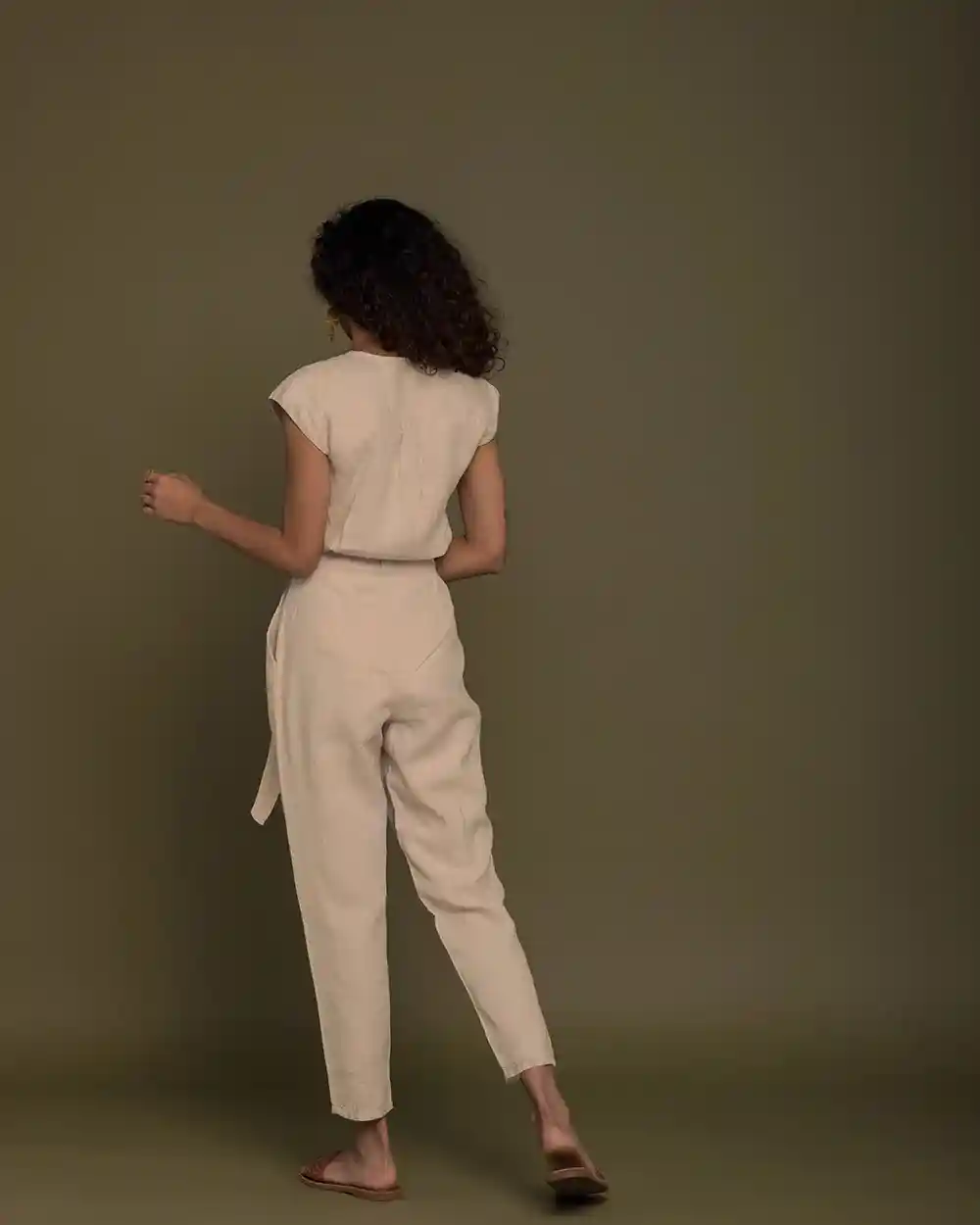 Reistor Evening Chai Jumpsuit (Sand Beige) on itsHemp