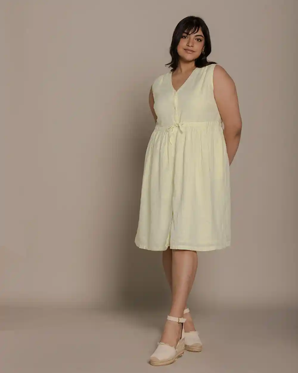 RL064057_1 Reistor Pina Colada Season Dress (Butter Lemon) on itsHemp