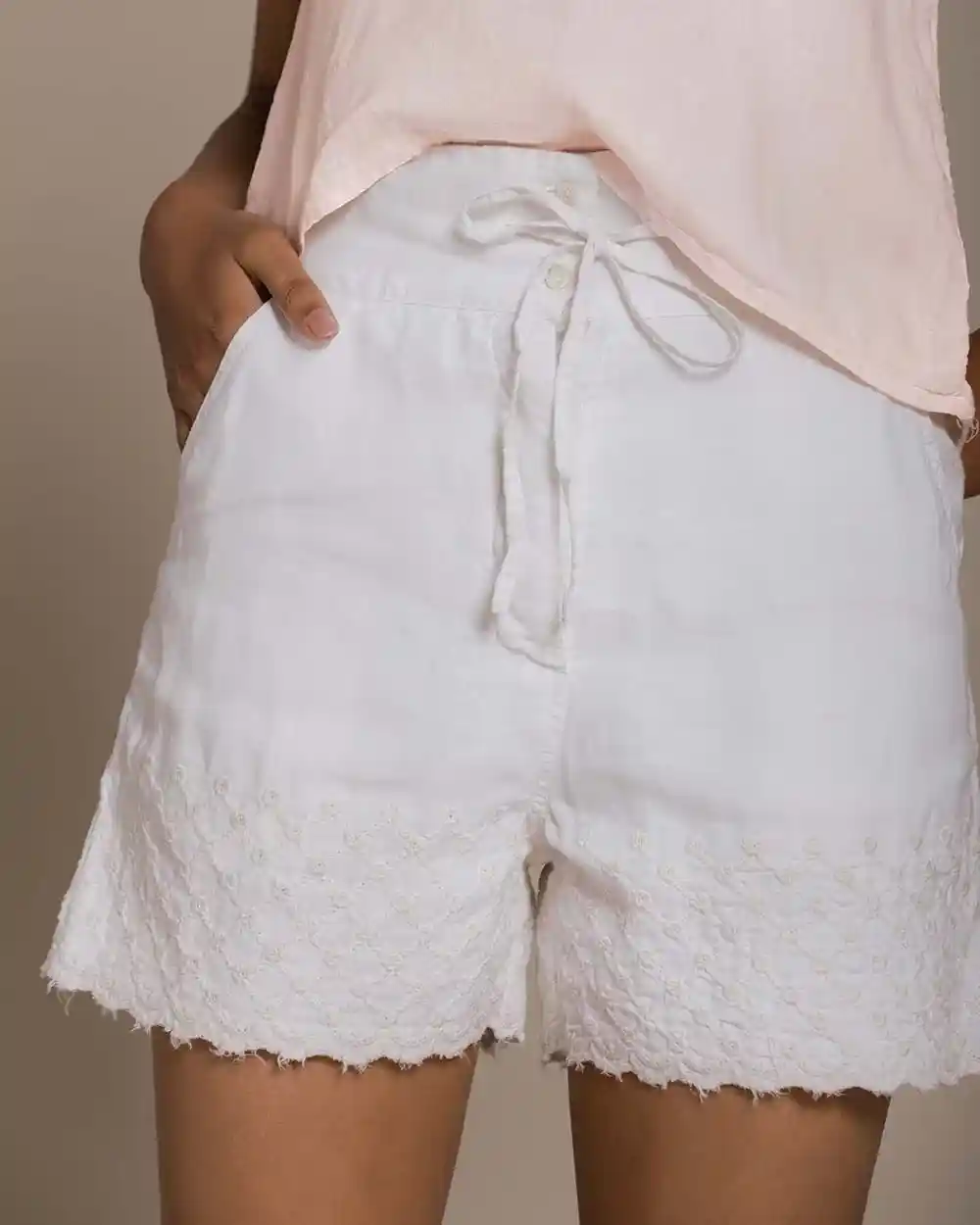 Reistor Raindrops on Flip Flops Shorts (Coconut White) on itsHemp