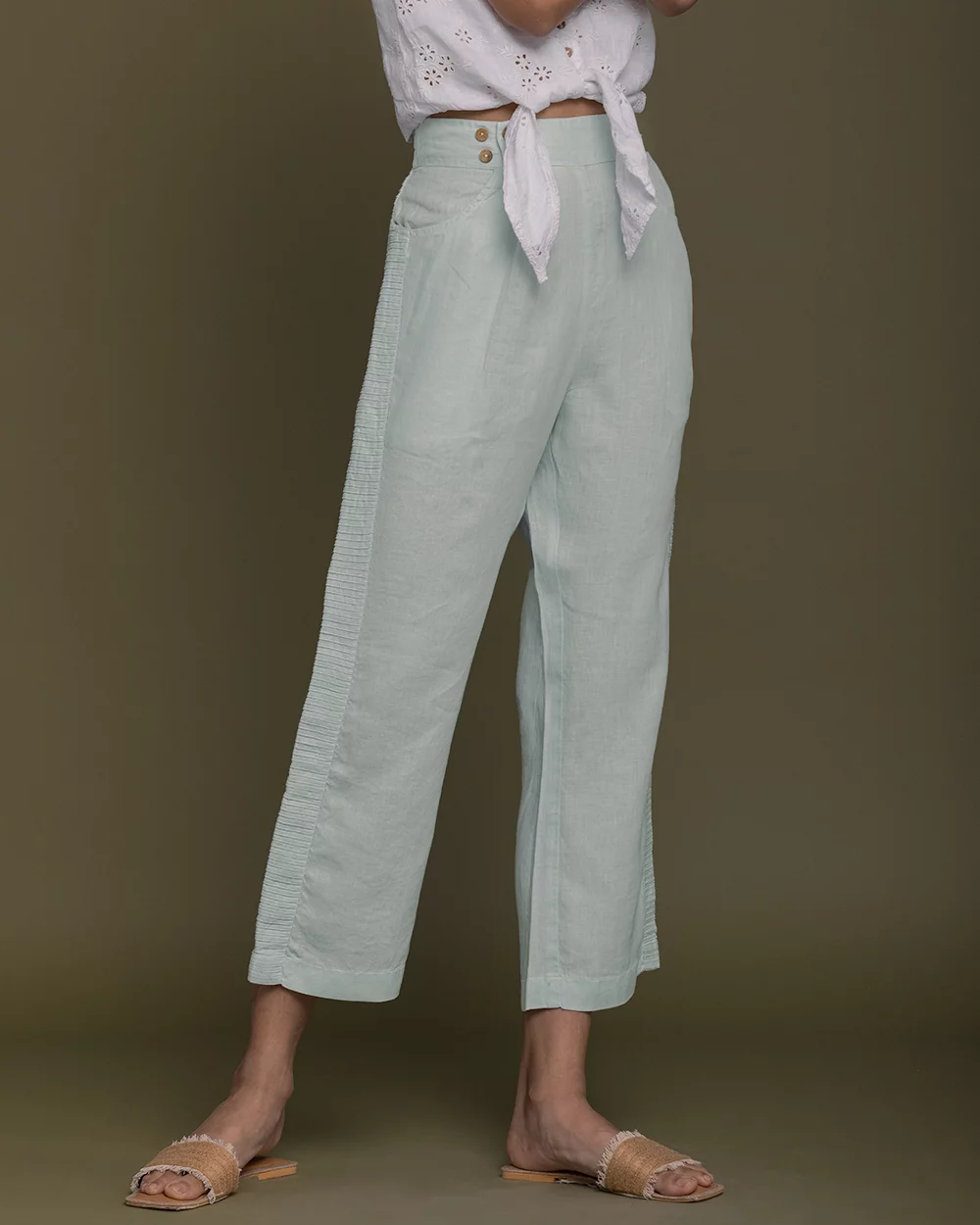 Reistor Weekend Wanderer Pants (Sage Mint) on itsHemp