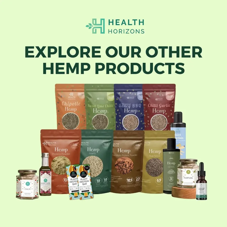 Health Horizons Ayurvedic Sativa Hemp Protein Powder - Chocolate Flavour (500gms) - Image 3