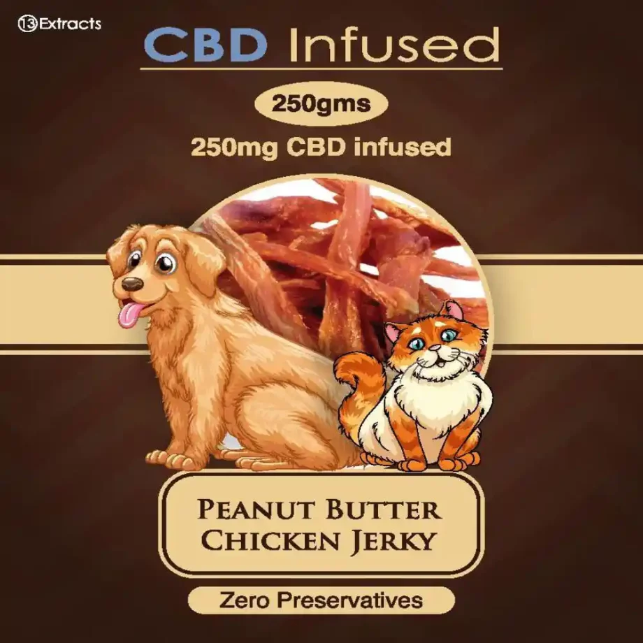 13 Extracts CBD Infused Peanut Butter Chicken Jerky on itsHemp